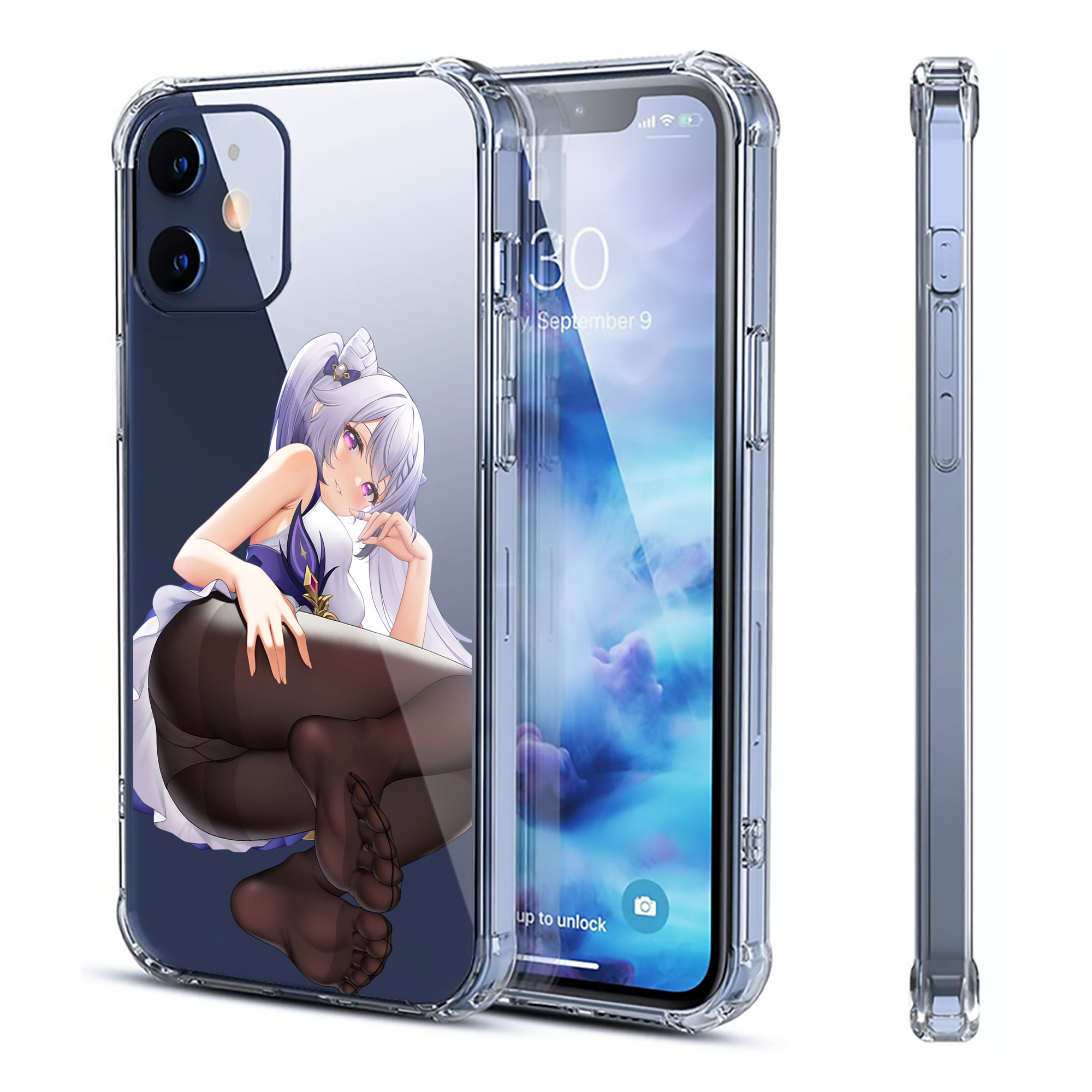 げんし神 刻晴 こくせい genshin Kokusei 【iPhone 12シリーズ対応】透明スマホケース（クリアソフトケース）